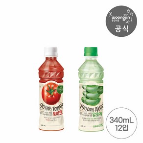 웅진식품 자연은 토마토/알로에 340mL 12개