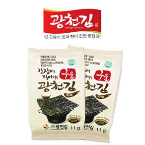 광천김 구운파래 도시락김 5g + 간장소스 6g, 11g, 12개