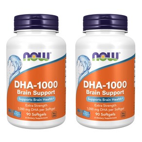 나우푸드 DHA-1000 브레인 서포트 1000mg 소프트젤 글루텐 프리, 90정, 2개