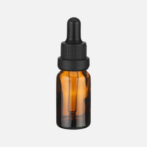 향수 용기 블랙 잠금캡 스포이드 브라운 공병 15ml, 1개