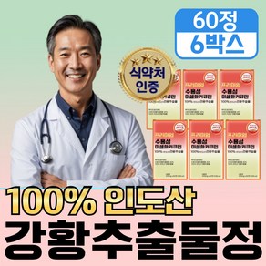 [미셀화 빠른 흡수율] 강황 수용성 커큐민 1000 저분자 2세대 미셀화 커큐민 정, 6개, 60회분