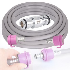 국산 원터치 연장용 PVC 세탁기호스 10M, 1개, 핑크