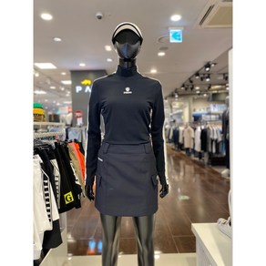 5F [신사] 파사디 골프 여성 24FW 배색 하이넥 티셔츠 블랙 P24FTP102X
