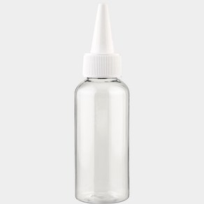 화이트 뾰족캡 투명 용기 50ml 50개 플라스틱 화장품용기 공병 소분병 여행