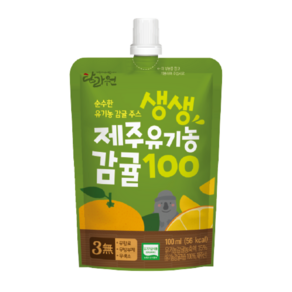 탐라원 생생제주유기농감귤 100ml 무색소 어린이주스, 30개