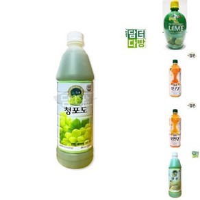 청솔 청포도 원액 835ml 음료베이스/카페/엑기스/쥬스/농축/재료/업소/업소용/대용량/펀치/음료수/후르츠, 1개