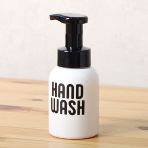 로맨틱노벰버 원형 거품용기 300ml (블랙캡) - 레터링1 HAND WASH, 1개