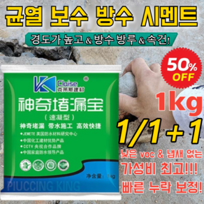 1/1+1 속건성 시멘트 방수 고효율 누수막힘 왕 지붕 균열 보수 물 한 방울 새지 않 1kg, [1만]멜란지그레이, 멜란지그레이;1kg속응고형1kg속응고형