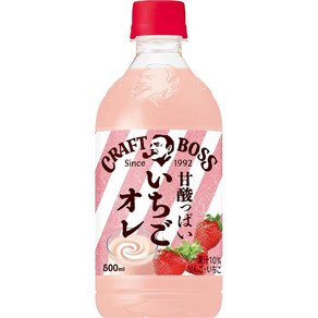 산토리 크래프트 보스 딸기오레 일본 음료 500ml 24개