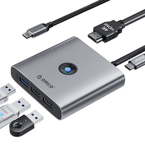 오리코 C타입 USB 3.0 HDMI 4K 기가비트 이더넷 멀티포트 허브 FAX3