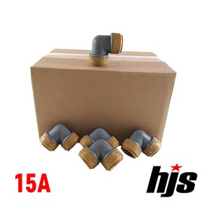 원터치 엑셀 일체형 엘보 15A BOX 50개 / 박스 KS ISO PB 엘보 20mm