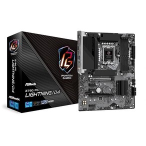 ASRock 마더보드 Z790 PG Lightning/D4 Intel 12세대 · 13세대 CPU LGA1700 지원 Z790 칩셋 DDR4 ATX 마더보드 국내품, 상세페이지 참조