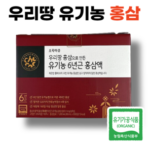 [초록마을] 유기농 6년근 홍삼액(60mLx30포), 1박스, 1.8L, 1개
