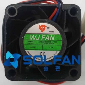 솔팬 WJB2402824H-F100 DC24V FAN DC팬 40mm 사이즈 / WJ팬 / 40MM X 28MM 사이즈 / 10000RPM / MADE IN CHINA, 1개