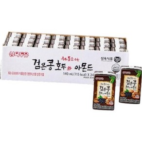 삼육 검은콩 호두 아몬드 두유 190mL 24팩, 0.19l