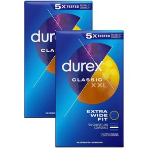 Duex XXL Condoms 듀렉스 XXL 엑스트라 와이드 콘돔 12개입 2팩, 2개