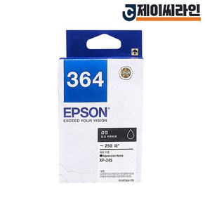 엡손 EPSON 정품잉크 T364 Expession Home XP245, 정품_T364170 검정, 1개입