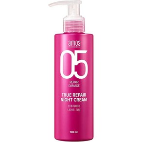 일본직발송 6. AMOSPROFESSIONALOFFICIAL 아모스 트루 리페어 나이트 크림 180ML 씻지 않는 트리트먼트 헤, One Size, One Colo, 1개