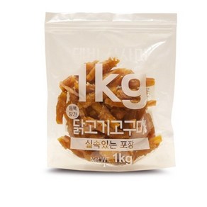 테비 사사미 대용량 강아지간식, 닭고기 고구마, 1kg, 1개