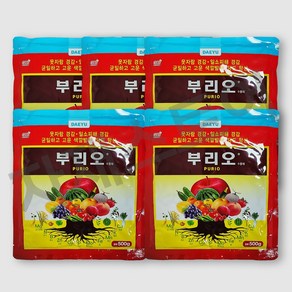 대유 부리오 수화제 인산 가리 식물 영양제 고추 배추 복합비료 +전용장갑세트, 500g, 5세트
