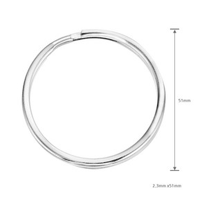 (일반형 열쇠고리링 8호) 51mm 원형링 오링 키링 키홀더 팬던트고리 열쇠연결 연결고리, 1개