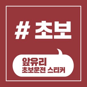 헬로팸 앞유리 초보운전 스티커 디자인02