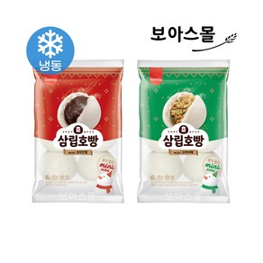 삼립 냉동 꼬마호빵 단팥1봉 + 야채1봉, 1세트, 240g