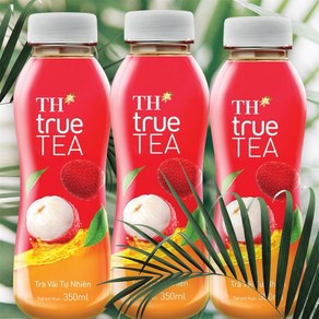 TH TRUE TEA 베트남 음료 주스  베트남 리치 티  리치 TH TRUE TEA, 6개, 350ml