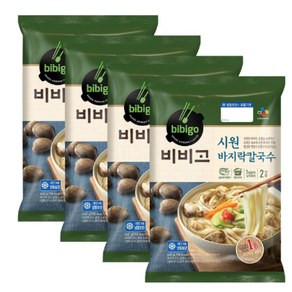 비비고 바지락 칼국수 4봉, 4개, 642g