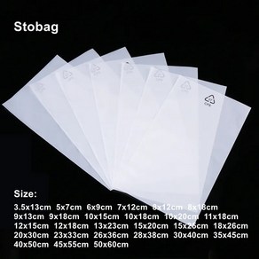 StoBag CPE 서리로 덥은 투명 플랫 오픈 탑 비닐 봉투 포장 지우기 포켓 파우치 전화 사용자 정의 로고 저장 도매, 보여진 바와 같이, 200개 7x12cm, 200개