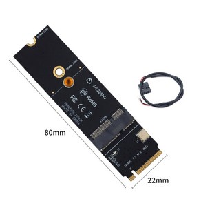 무선 M.2 A + E 키 슬롯에서 M.2 M 키 와이파이 블루투스 어댑터 AX200 9260 Bcm94352Z 카드 NVMe PCI Expess SSD 포트용, 한개옵션0