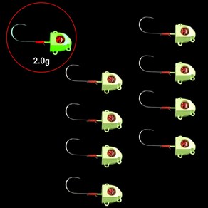 볼락지그헤드 갈치 야광 지그헤드, 1세트, 8개입