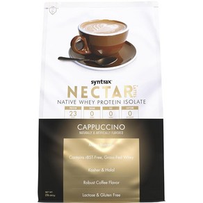 Syntax Nutition Necta Lattes 100% 분리 유청 단백질 파우더 카푸치노 0.9kg2파운드 190254, 907g, 1개