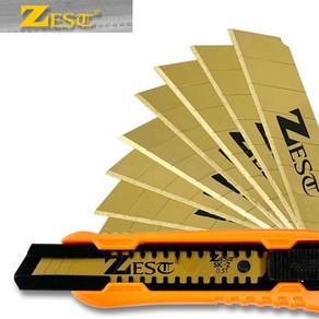 [제스트] 골드티타늄 Z-SK2-GT07 7칸 14칸 컷터날 칼날 카타날Z 캇타날 ZEST, 블랙 컷터날, Z-SK2-0607(7칸-10개)