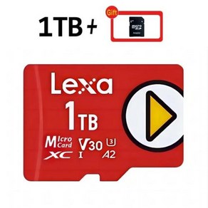 Lexa 오리지널 미니 SD 카드 카메라용 마이크로 TF 카드 MP3 MP4 플레이어 고속 게임 플래시 메모리 카드 1TB 메모리 카드 2TB, 1) 1TB, 1개