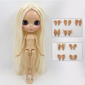 관절 인형 ICY DBS 블라이스 16 bjd 장난감 바디 황갈색 피부 반짝이는 얼굴 DIY 커스텀 30cm, 6) naked doll, 1개