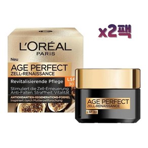 로레알 에이지퍼펙트 셀 르네상스 데이크림 SPF30 50ml x2팩, 2개