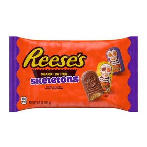 Reeses Chocolate Peanut Butte Ceme Skeletons Halloween Candy Bag 9.1 oz, 1개