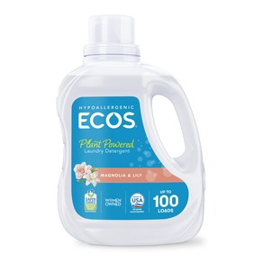 ECOS Laundry Detergent Liquid 100 Loads - Dermato ECOS 세탁 세제 액체 100개입 - 피부과 테스트를 거친 세탁 비누 - 저자극성