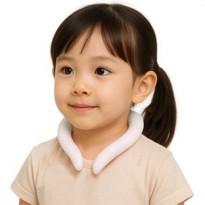 베키노우 어린이 냉각 해열 아이스 28도 넥쿨러, 화이트, 1개