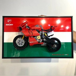 레고 테크닉 42130 BMW M 1000 RR 벽걸이 액자 인테리어 장식 소품, 30x50cm, 3.5cm 두께의 알루미늄 합금 프레임, 두카티, 1개