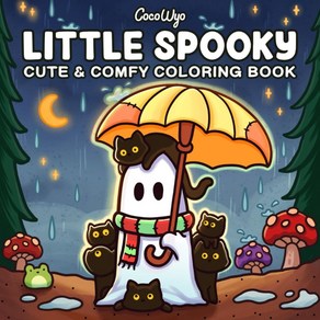 Little Spooky: Coloing Book fo Adults and Teens Featuing Cute Ceepy Ceatues in Cozy Hygge Mome, 1개