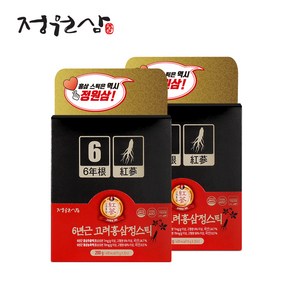 정원삼 6년근 고려홍삼정스틱 10g x 20포 1+1, 정원삼 고려홍삼정스틱 20포 (1+1), 2개, 200g