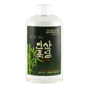 인산죽염 먹어도 되는 가글용 죽염 소금 죽염수 250ml, 1개