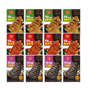 하림 맛닭가슴살 바베큐 마라 오징어먹물 100g 각4봉 (총 12봉), 12개