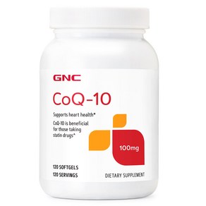 GNC 지앤시 CoQ-10 100mg 120 Softgels 코큐텐, 1개, 120정