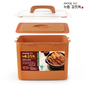 프리미엄 황토 누름통 절임통 14L ~ 20L 누름독 누름통 김치통 누름돌 누름판, 황토김칫독16L x1개, 1개