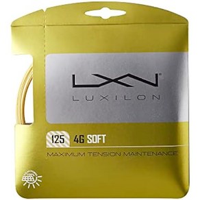 LUXILON LUXILON(록시론) 테니스 스트링 거트 4G SOFT 125(4G 소프트 125) 골드 WRZ997111, 1개