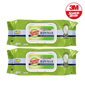 3M 스카치브라이트 물걸레 청소포 더블액션 대형 20매, 2개