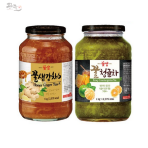 꽃샘 꿀생강차S 1kg +꿀청귤차 1kg, 1개